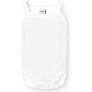 Body bebé tirantes finos volantes niña