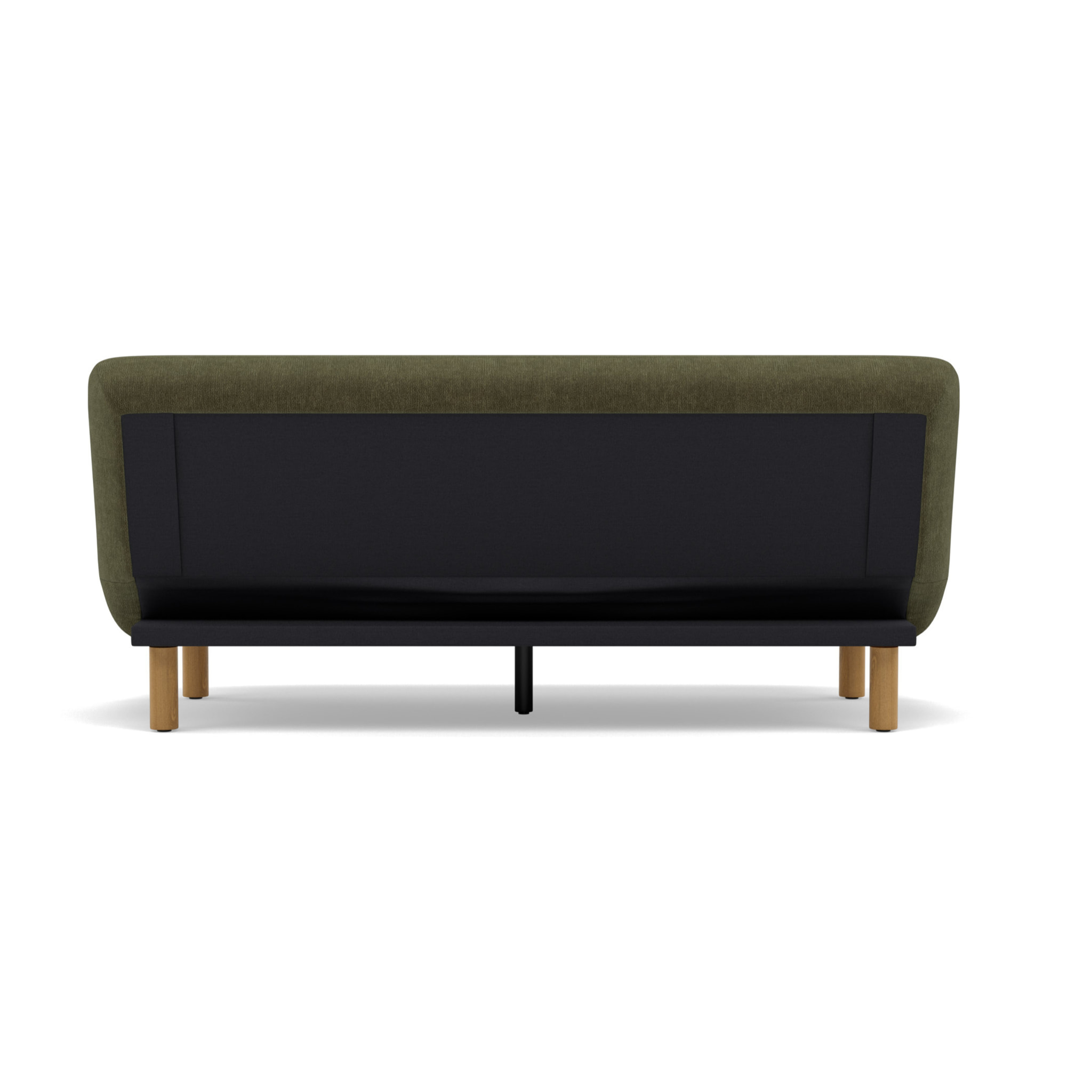 Soan - Banquette 2 places convertible clic-clac en velours texturé - Vert