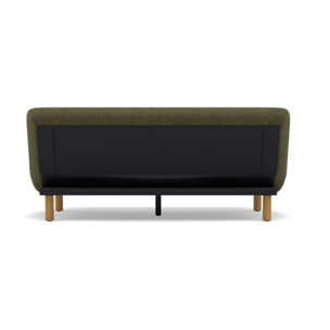Soan - Banquette 2 places convertible clic-clac en velours texturé - Vert