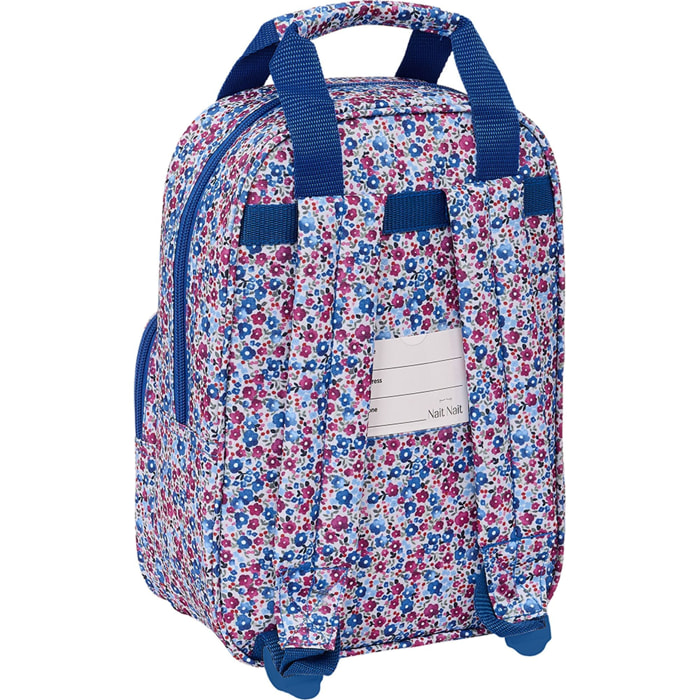 Mochila infantil nait nait "flores coimbra azul"