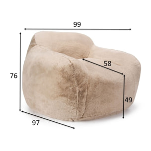 Fauteuil Mika 99cm crème Kare Design