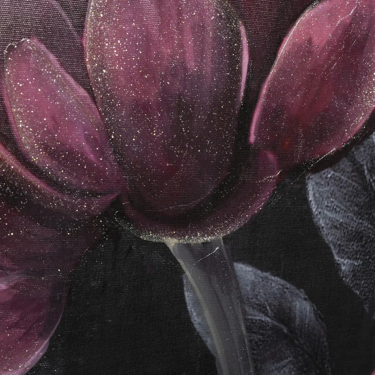 Toile peinte "Fleur" 58x58cm