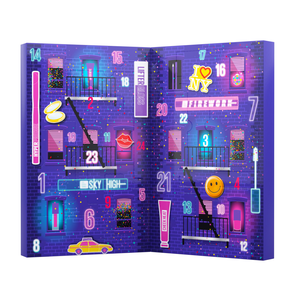 Maybelline New York Calendrier de l'Avent 2024 - 24 Produits Maquillage - Grand Format