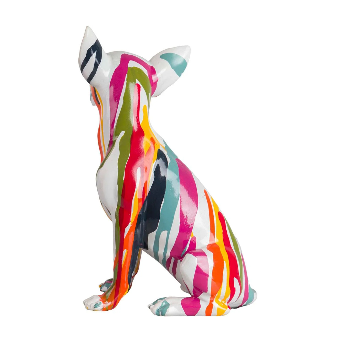 Figura Perro Chihuahua Resina 15x13x26 Cm