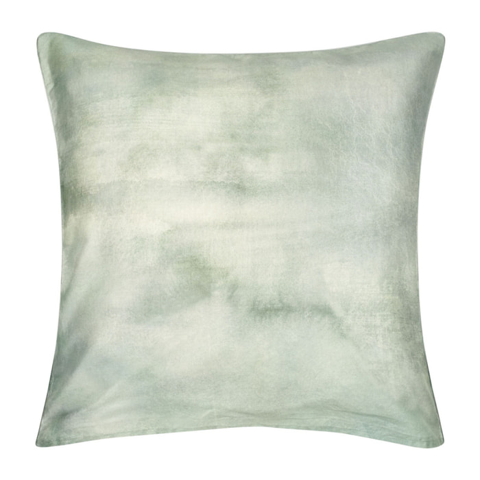Taie d'oreiller imprimée en satin de coton, KIYOSUMI, Vert
