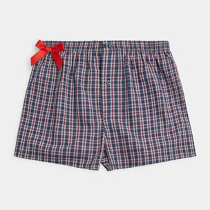 Apertura in tessuto boxer con stampa a quadri