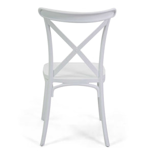 Sedia cross Vacchetti in plastica bianca cm47x51h45,5/90
