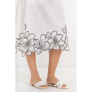 Kocca - Gonna in cotone con motivo floreale e vita elasticizzata Donna