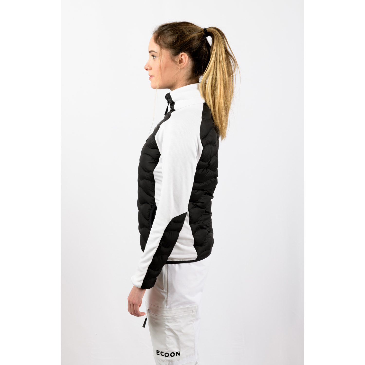 Chaqueta ECOActive Hybrid Insulated Jacket Women marca ECOON - Negro / Blanco