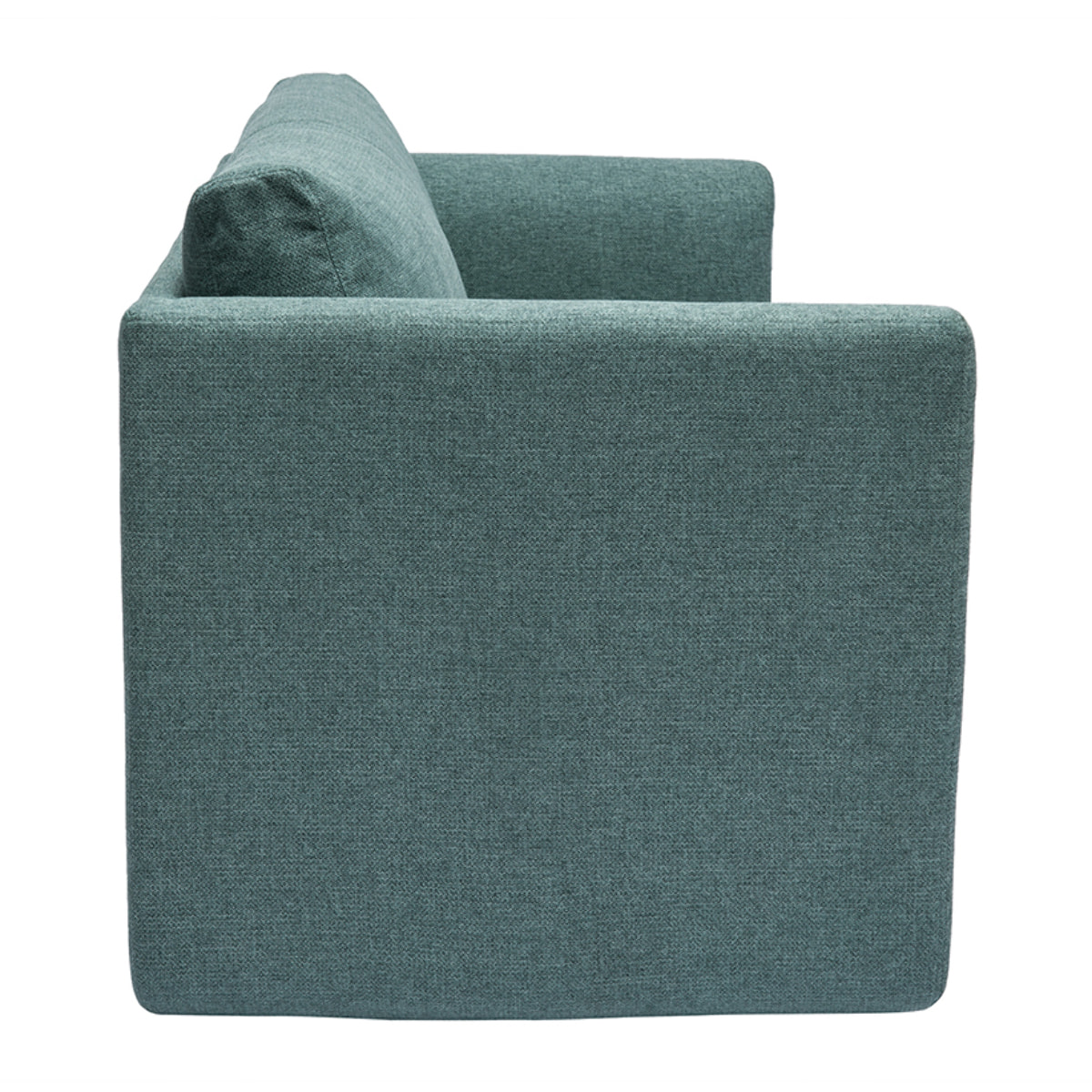 Canapé convertible 2 places en tissu vert de gris LEON
