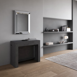 Consolle allungabile 90x42/302 cm Evolve Antracite Spatolato allunghe interne
