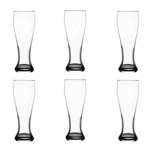Lot de 6 verres à bière 40cl en verre