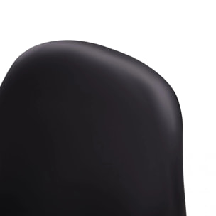 Pack 4 sillas con estructura en madera de haya y base en negro 46 cm Tower Wood Negro