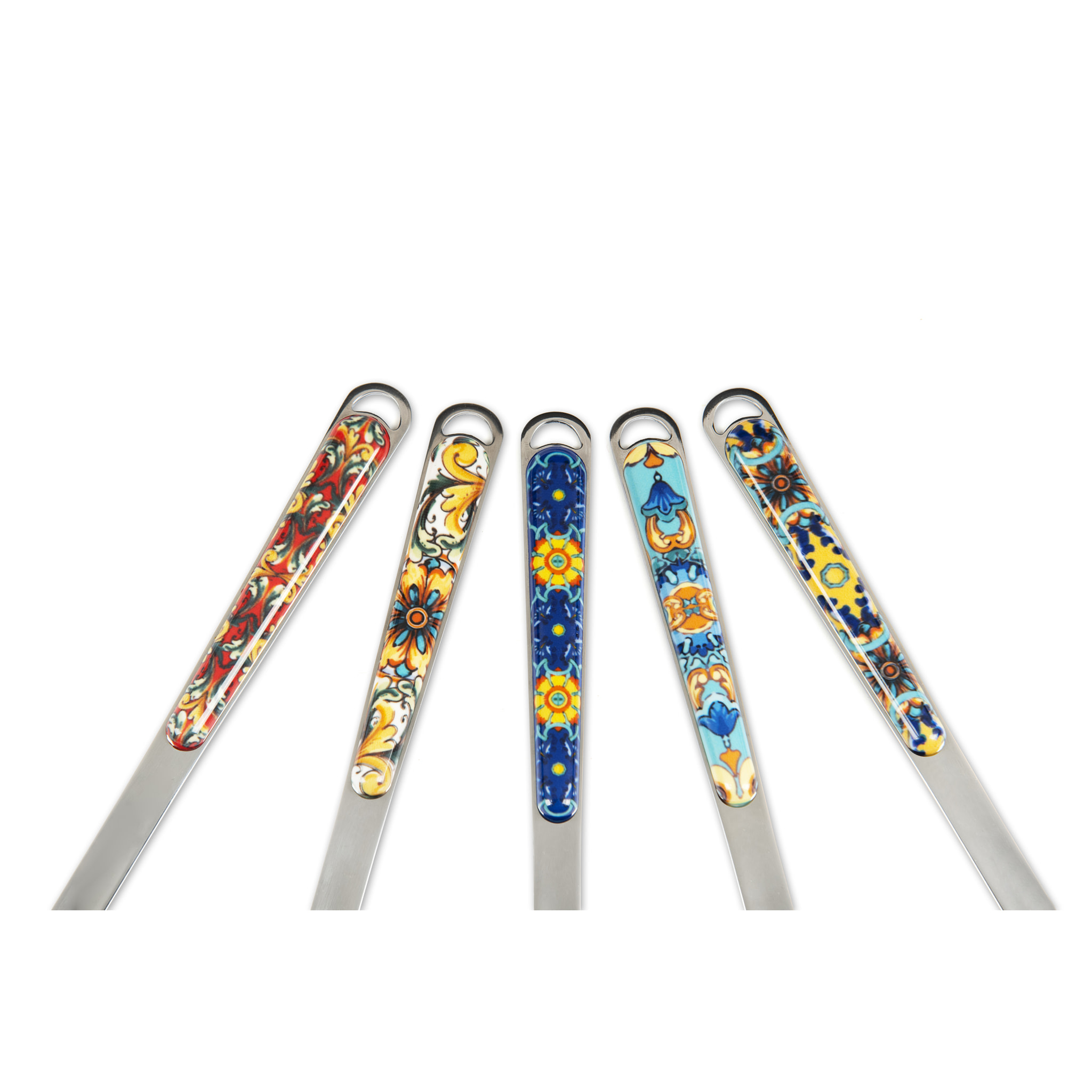 Set 5 Ustensiles de Cuisine Excelsa – Trinacria, Nylon et Acier Multicolore