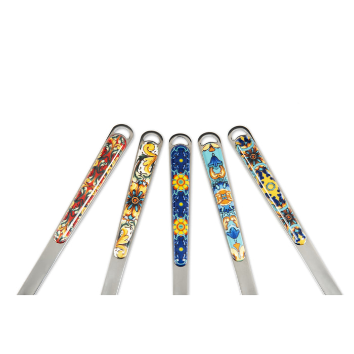 Set 5 Ustensiles de Cuisine Excelsa – Trinacria, Nylon et Acier Multicolore