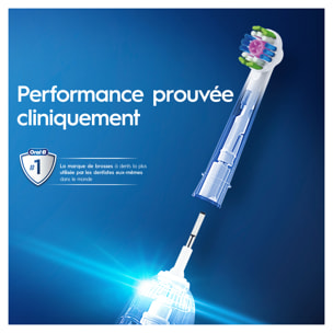 Oral-B 3D White Avec CleanMaximiser, 8 Brossettes