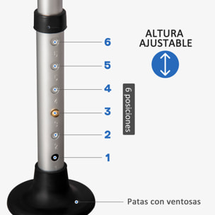 Silla para Ducha de Aleación Aluminio con Altura Ajustable 54x52x70-82 cm Blanco