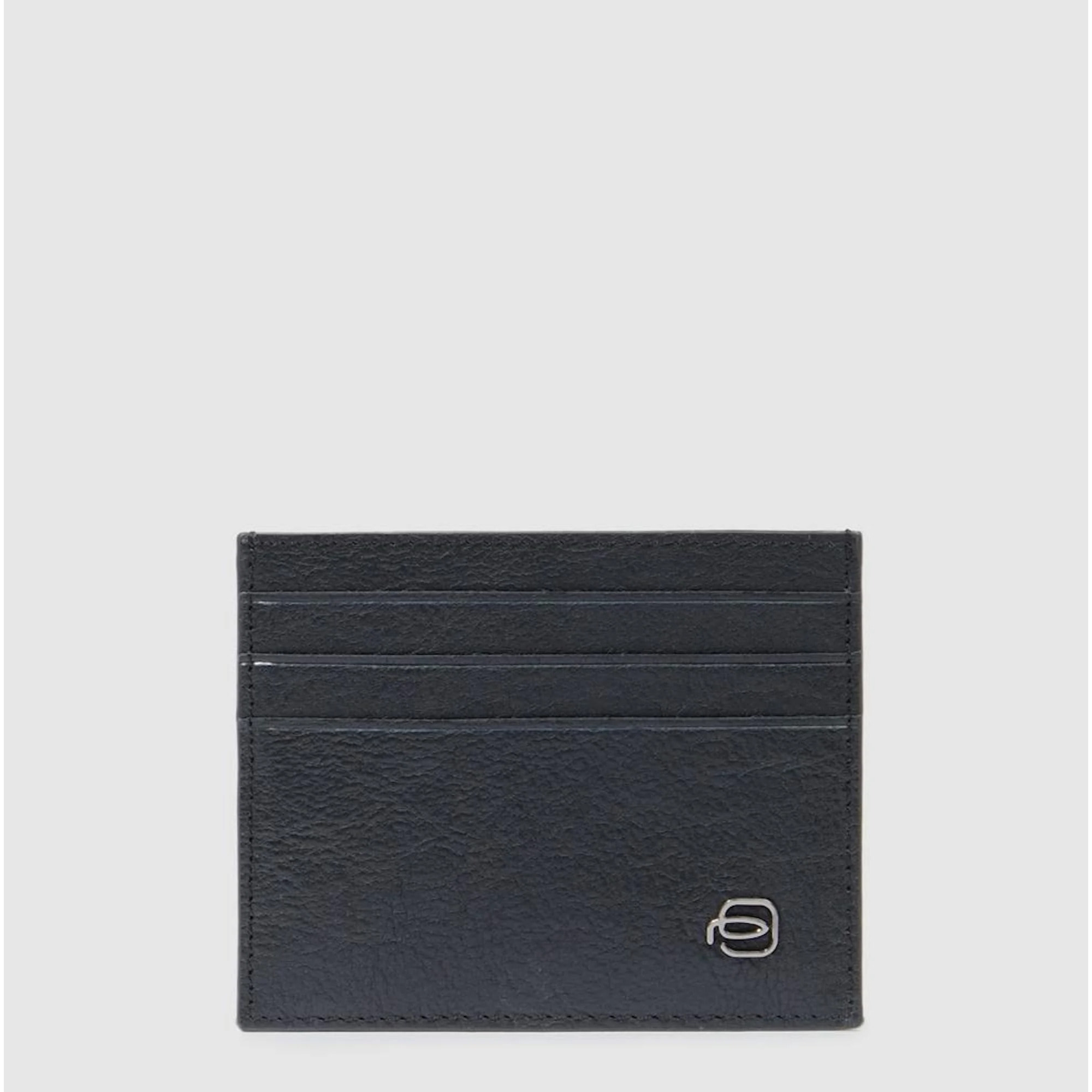 Piquadro Portacarte di credito sottile in pelle, schermato con protezione RFID