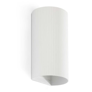 SOLE 2L Applique ronde blanche cannelée