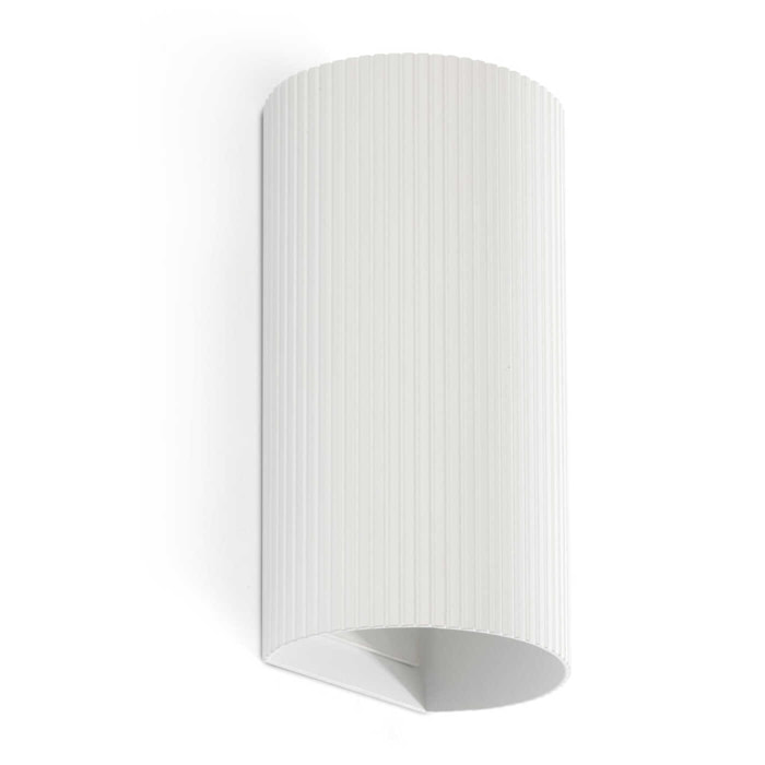 SOLE 2L Applique ronde blanche cannelée