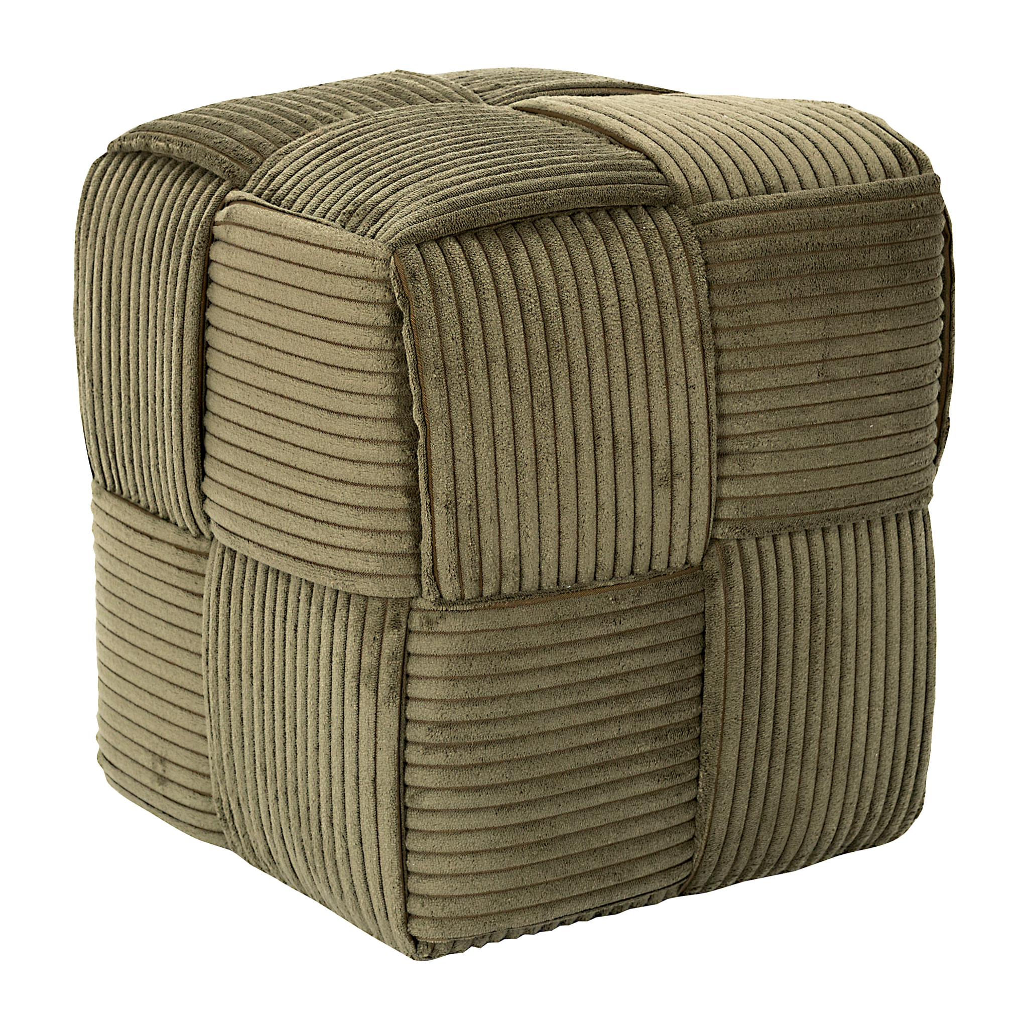 Pouf Cotele Tresse Scott Vert