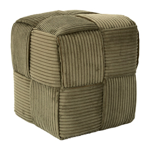 Pouf Cotele Tresse Scott Vert