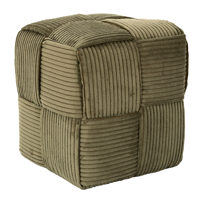 Pouf Cotele Tresse Scott Vert