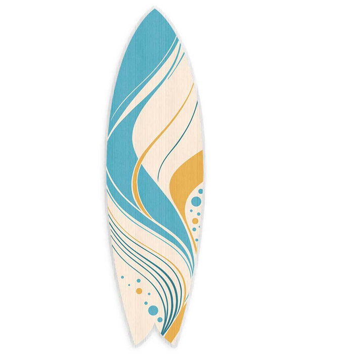 Planche de surf décorative Pastel waves Tableau alu Dibond