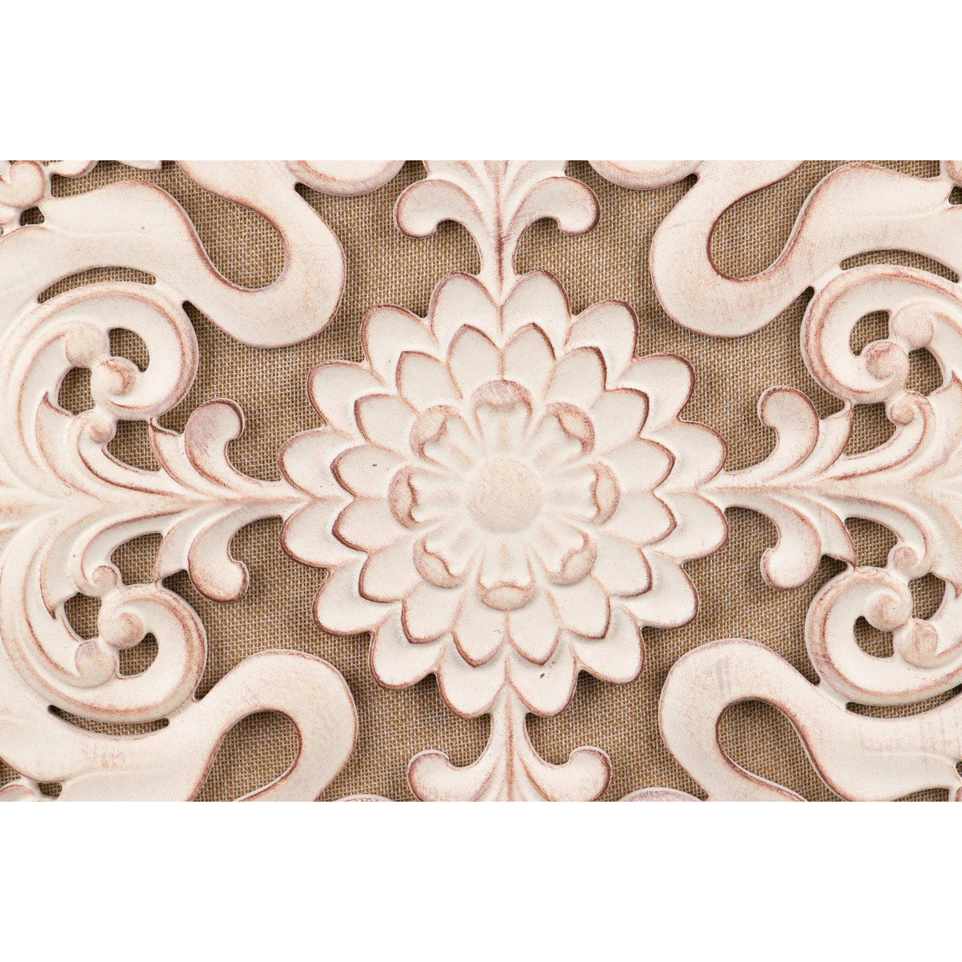 Cuadro Talla Madera / Lino 80x3x80 Cm