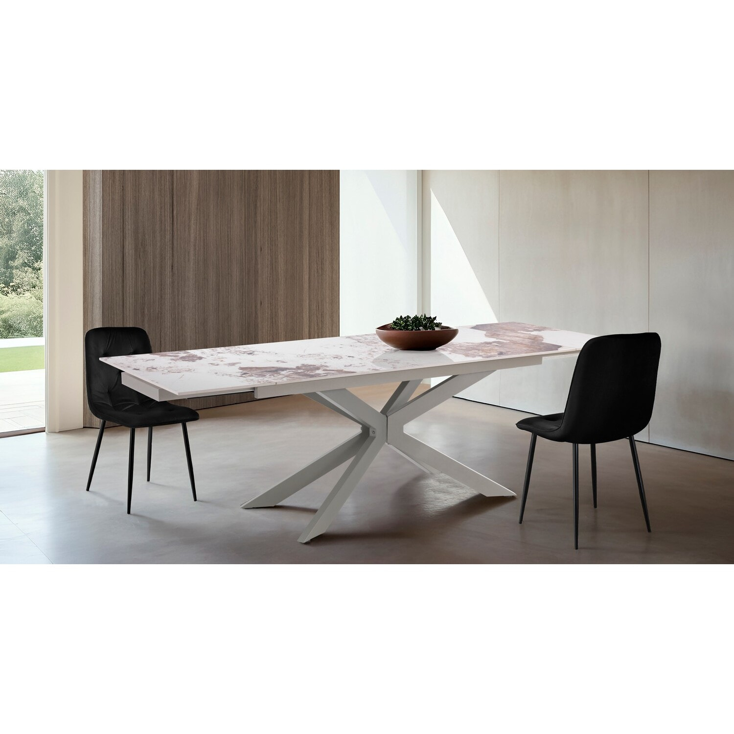 Oresteluchetta Tavolo allungabile WARD ONICE PLATINUM