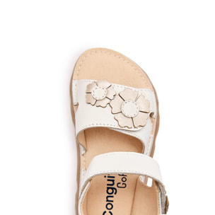 Sandalias de Niña de Napa Barefoot Goflex en Blanco