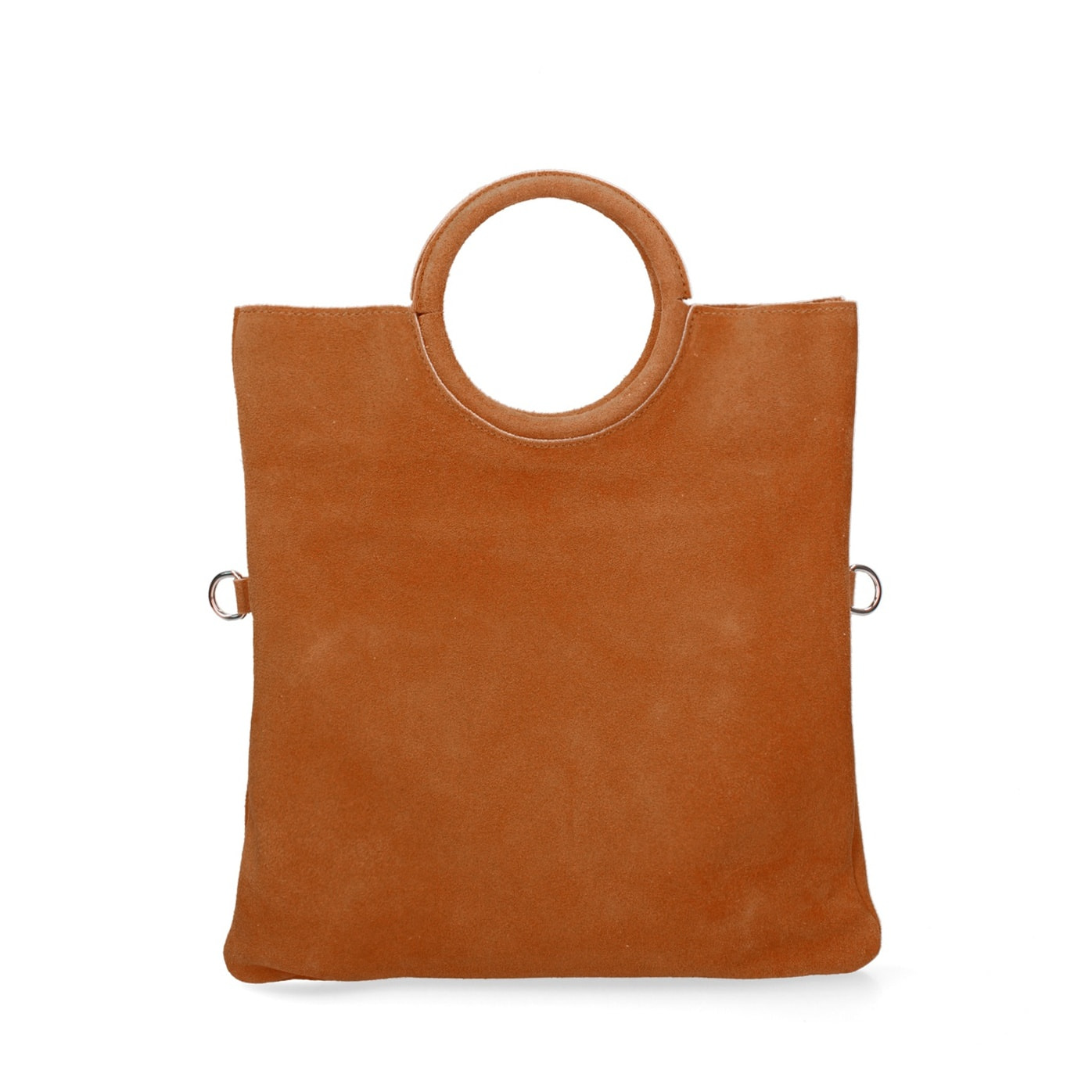Borsa a mano da donna Made in Italy - Modello Zelia - Pelle scamosciata - 29.0 x 30.0 x 1.0 cm