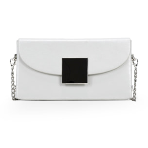 Bolso de fiesta piedra con solapa y metal