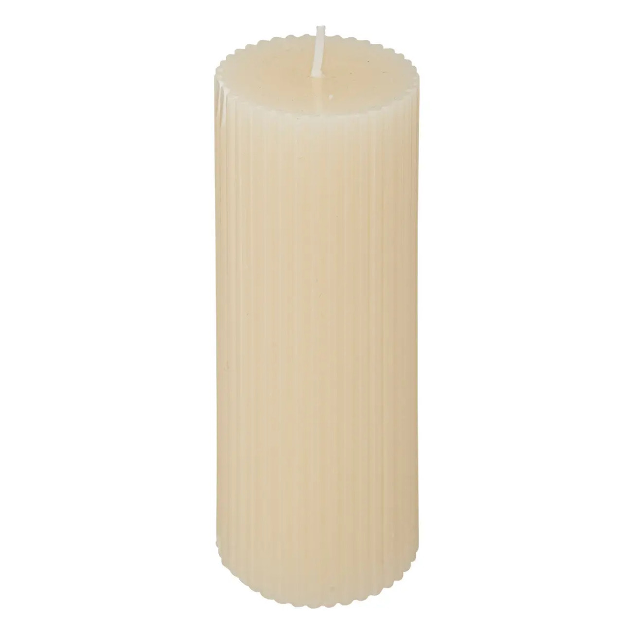Bougie ronde "Demi" 5x14cm blanc ivoire