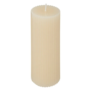 Bougie ronde "Demi" 5x14cm blanc ivoire
