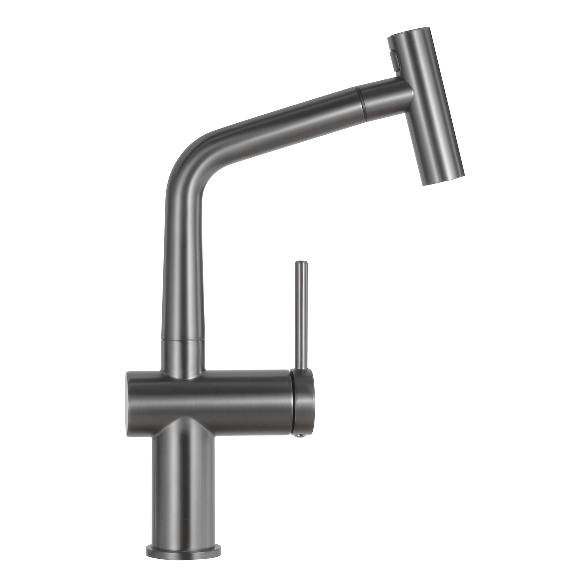 Timeless mitigeur d'évier à levier en acier inoxydable avec douchette extractible, monotrou, gun metal brossé (TMLKF185BGM)