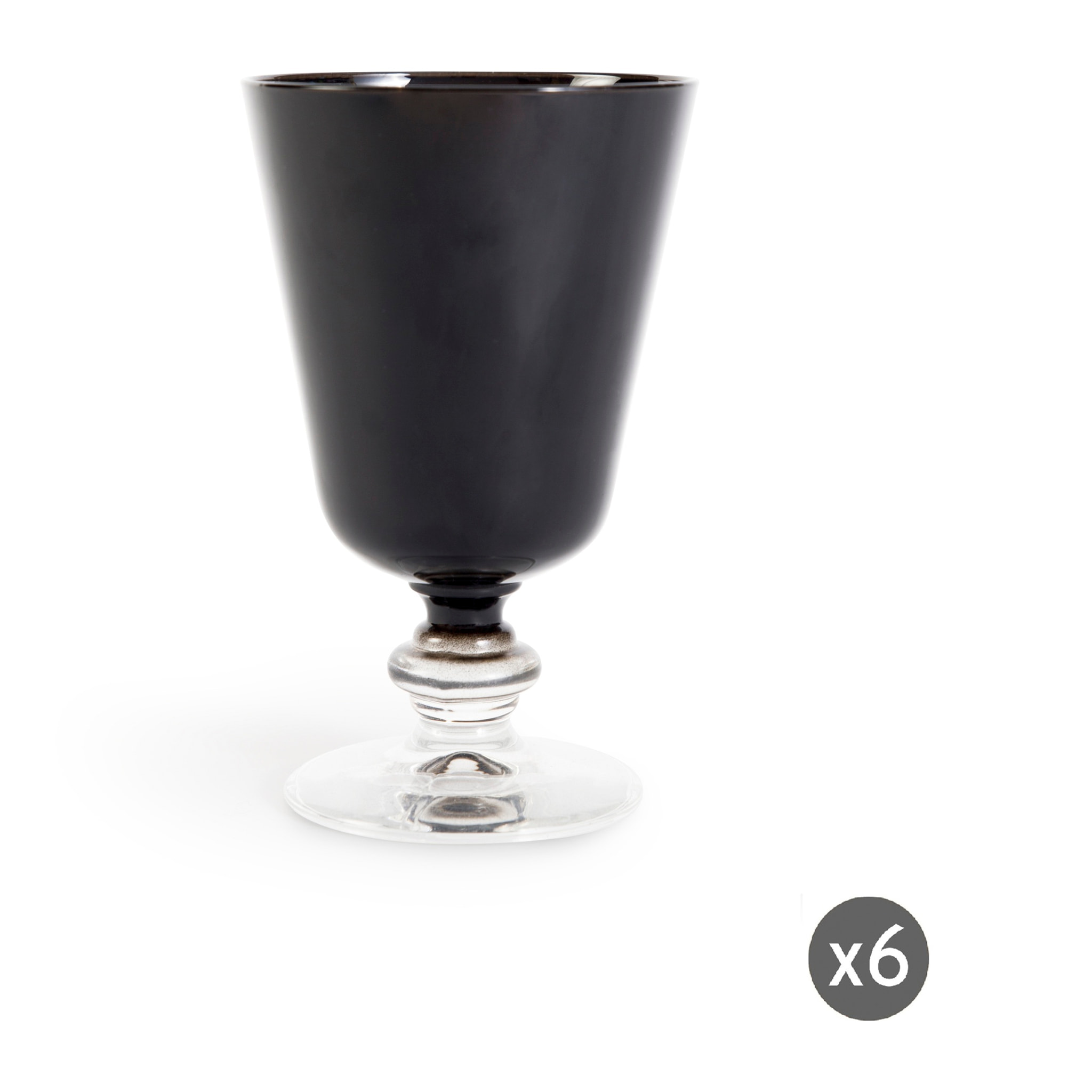 Set de 6 verres à vin Excelsa – Noble Wine, Verre Noir 28 cl