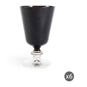Set de 6 verres à vin Excelsa – Noble Wine, Verre Noir 28 cl