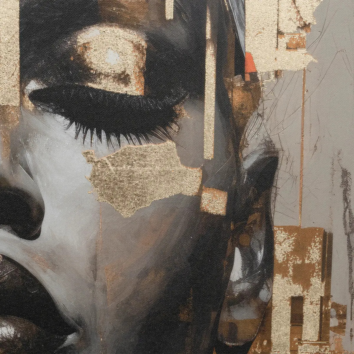 Toile imprimée encadrée "Magdalena" marron 60x80cm