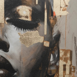 Toile imprimée encadrée "Magdalena" marron 60x80cm