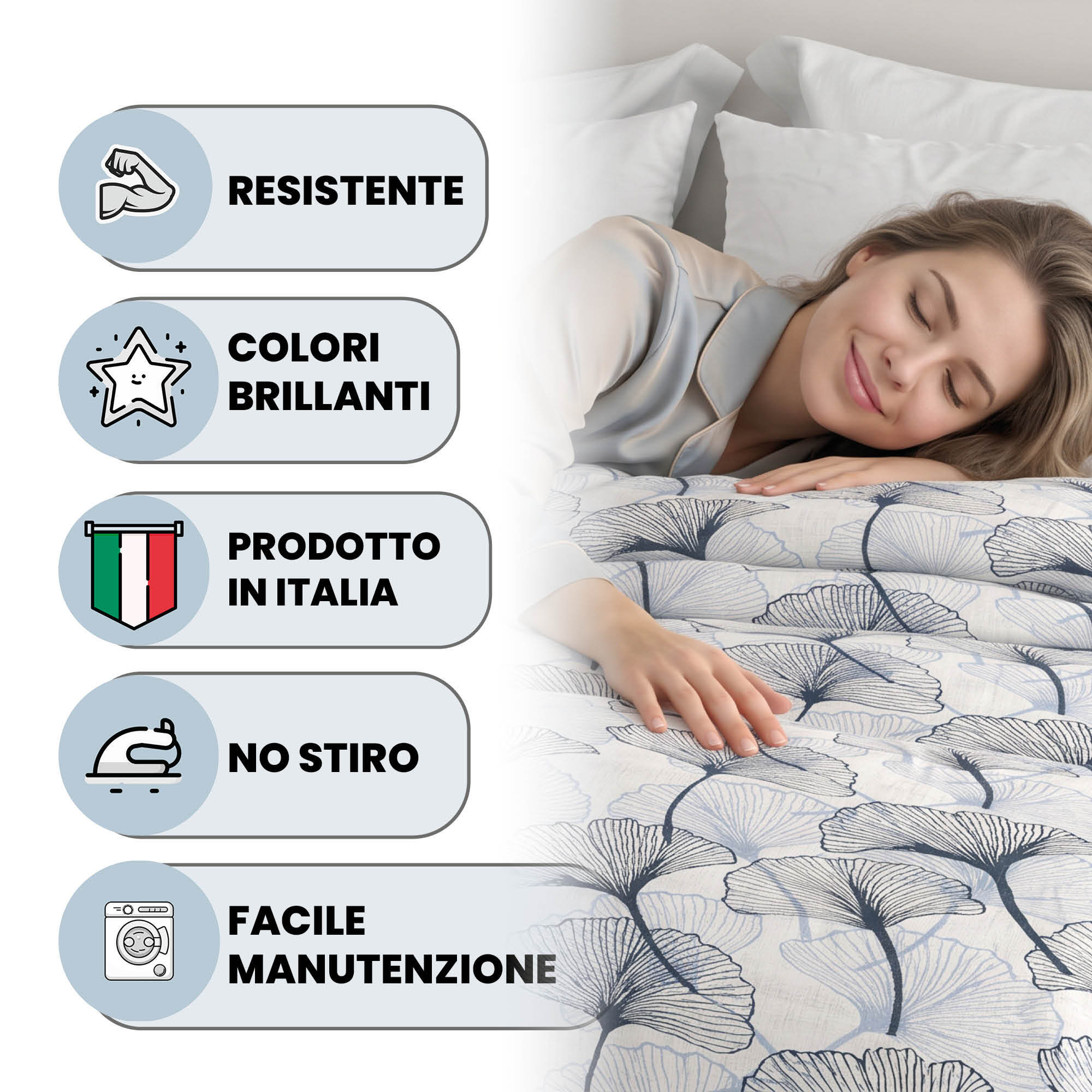 TRAPUNTA INVERNALE INFINITY - 300gr - 100% Microfibra - Made in Italy