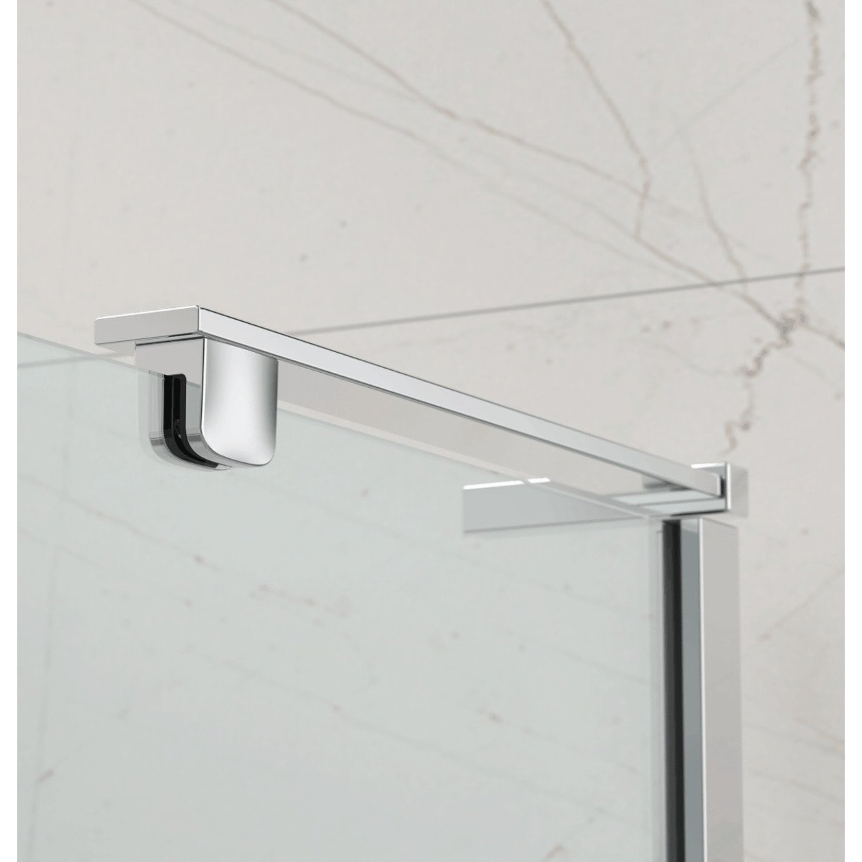 TGD New 80x80 cm porte de douche pivotante, verre transparent anticalcaire Easy Clean (SATTGDN80CRT)