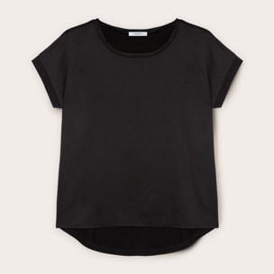 Motivi - Camiseta bimaterial - Negro