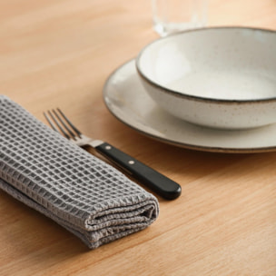 Pack 2 serviette Waffle ultime Gris 45x45 cm