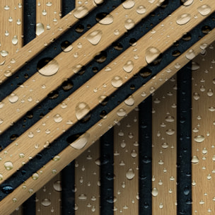 Sticker crédence adhésive - PANNEAU DE BOIS ET NOIR - 60x200cm