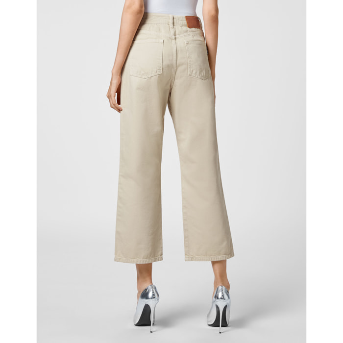 PHILIPP PLEIN Pantaloni in denim vestibilità loose ICONIC PLEIN