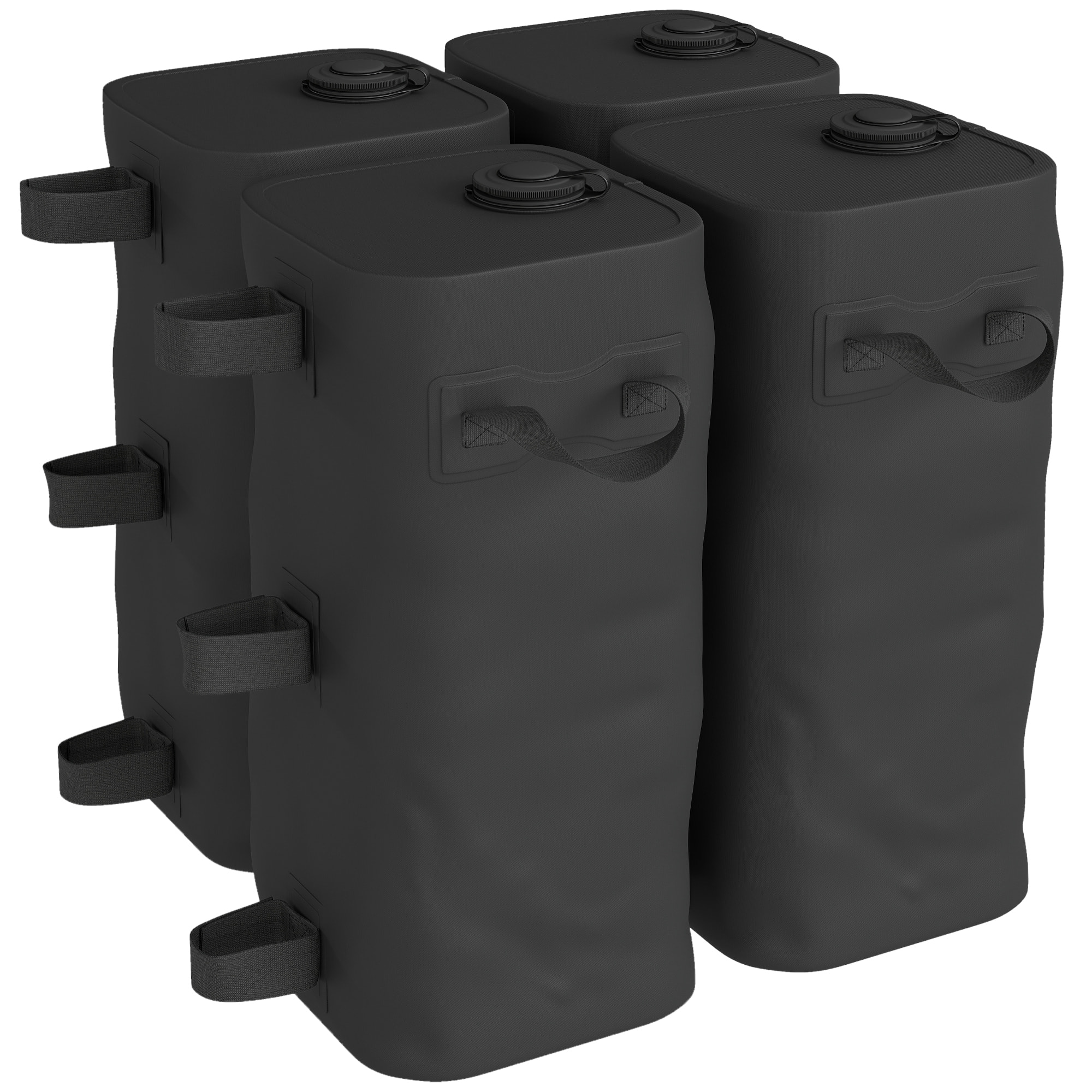 Lot de 4 sacs de lestage pliable tonnelle barnum PVC haute densité noir