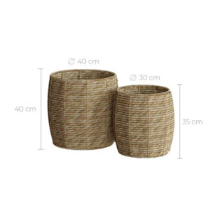 Set de 2 paniers en fibre naturelle - Ezra