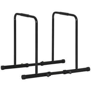 Barres à dips réglables - acier - 102x65x90cm - noir
