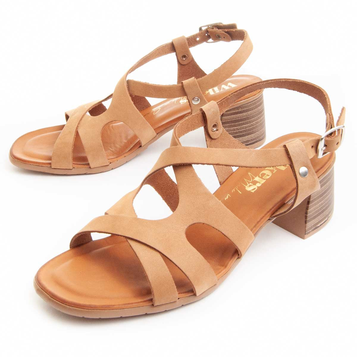 Sandalias De Tacón - Marron - Altura: 5 cm